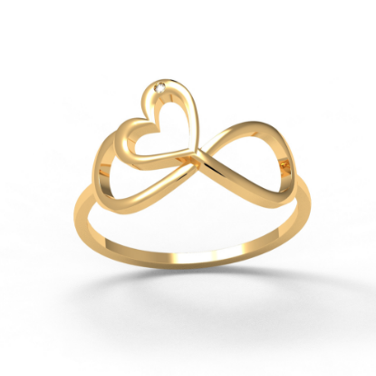 Picture of New Trendy Delicate Twist Heart Ring