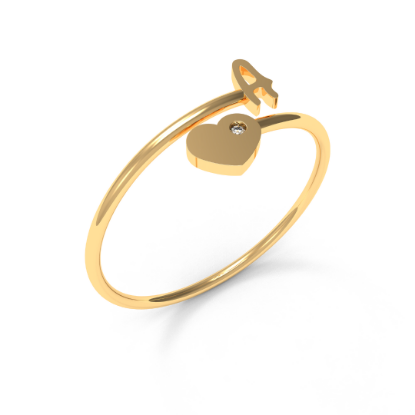 Letter A Ring