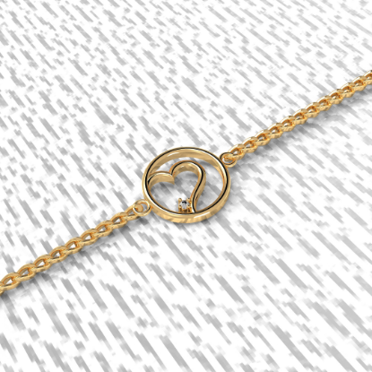 Picture of Golden Heart Circle Bracelet