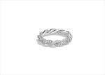 Rhodium Plated CZ Studded Womens Engagement Ring