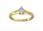 Delicate Pear Solitaire Engagement Ring