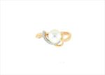 CZ Studded Pearl Ring