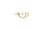 CZ Studded Pearl Ring