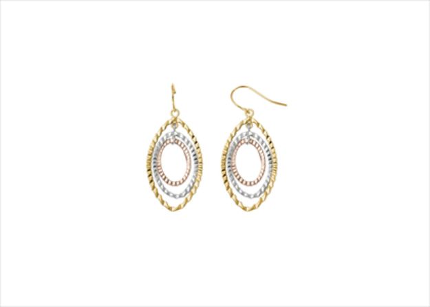 Three Tone Plated | Chandelier Earrings