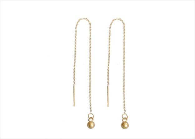 Gold Plated Ball Drop Fashion Earrings