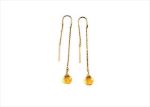 Citrine Gemstone Threader Earrings