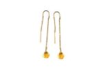 Citrine Gemstone Threader Earrings