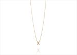 Gold Plated CZ Studded X Shaped Pendant