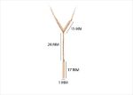 Rose Gold Plated Double Bar Lariat Y Necklace