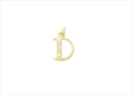 Gold Plated CZ Studded Alphabet Pendant