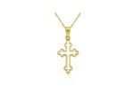 Gold Plated Cut Out Cross Pendant