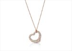 CZ Studded Heart Shape Pendant