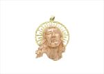 Two Tone Plated Aura of Jesus Head Pendant