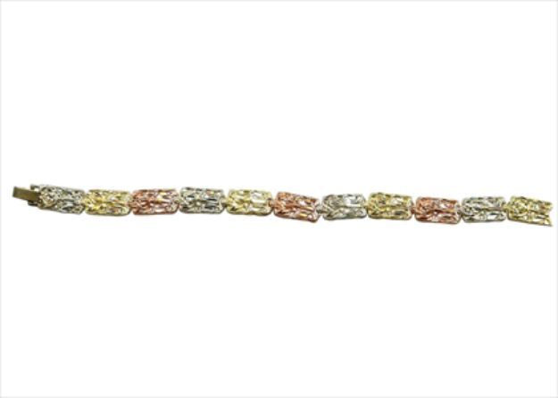Three Tone Plated Womens Bracelet