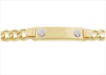 Two Tone Plated Mens ID Bracelet