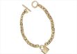 Gold Plated Toggle Lock Bracelet