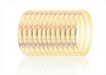 Three Tone plated 6MM Bangles