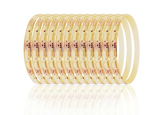 Three Tone Plated 6MM Bangles
