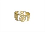 Designer Gold Plated CNC Elephant Bangle