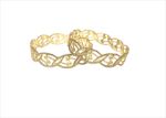 Wide CNC Bangles with Two Tone Plated