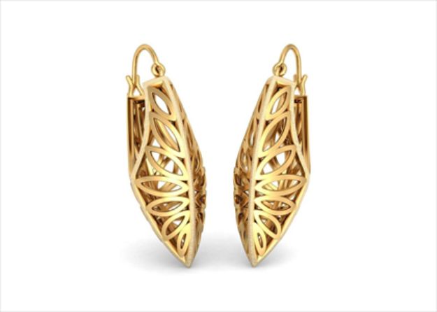 Gold Plated | Basket Hoop Earrings