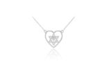 Star of David Heart Pendant with CZ's