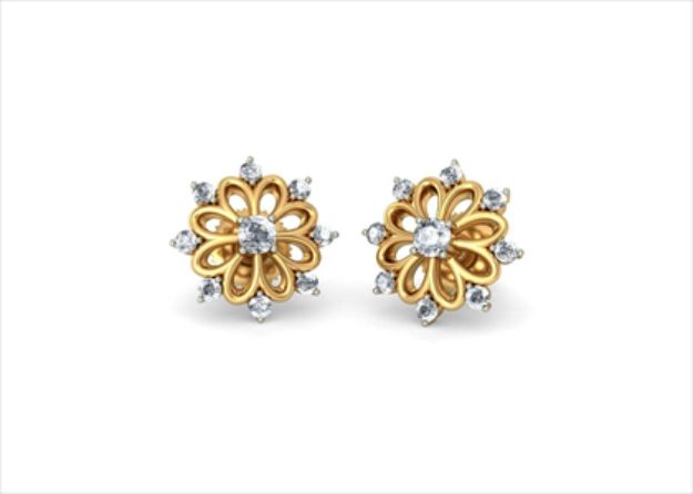 Gold Plated | Cubic Zirconia Set Stud Earrings