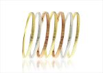 Three Tone Plated 7 Days Semanario Bangles