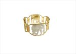 Elephant CNC Bangle with Two Tone Plated