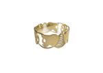 CNC Cuff Elephant Bangle with Gold Plated