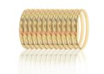 6mm Half Round Tri color Semanario 7 Days Bangles