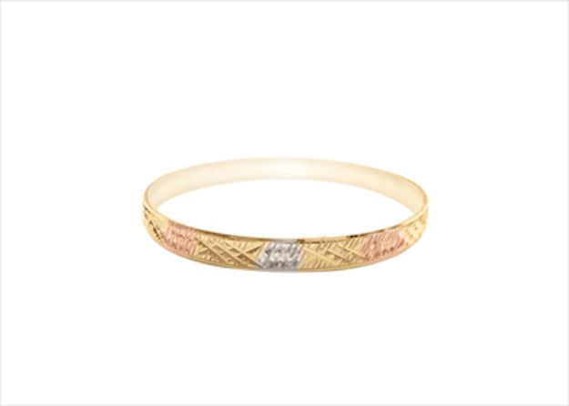 3 Tone Plated | Half Round Bangles