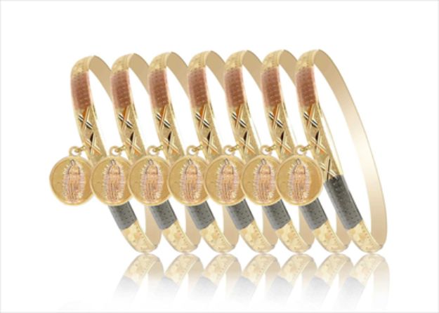 Mother Mary Charm Bangle