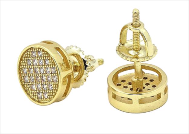 Hip hop Micro Pave CZ Small Stud Earrings