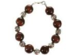 Silver Plated Womens Beaded Bracelet