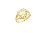 Gold Plated CZ Studded Numerical Ring