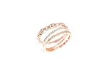 Rose Gold Plated CZ Studded Stack Ring