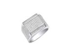 Large Rectangle Micro Pave Iced Out Ring