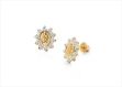 CZ Studded Virgin Mary Tiny Stud Earring