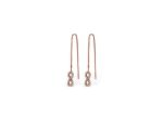 CZ Studded Infinity Threader Earrings