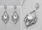 Rhodium Plated Chandelier Earrings