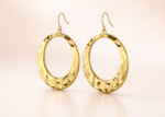 high polish gold earrings