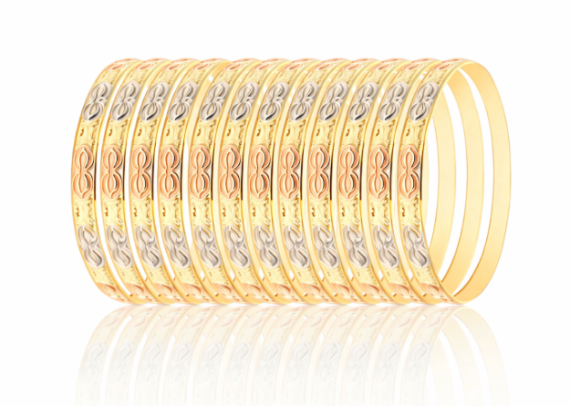 Latest Three Tone Bangles Design
