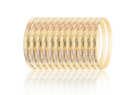 6mm three tone plated bangles