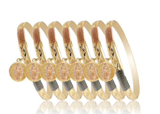 Mother Mary Charm Bangle