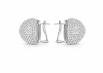 Rhodium plated clip earrings