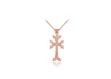 Rose Gold Plated Long Cross Pendant