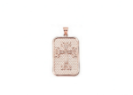 Rose Gold Plated Cross Medallion Pendant