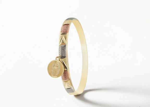 Mother Mary Charm Bangle