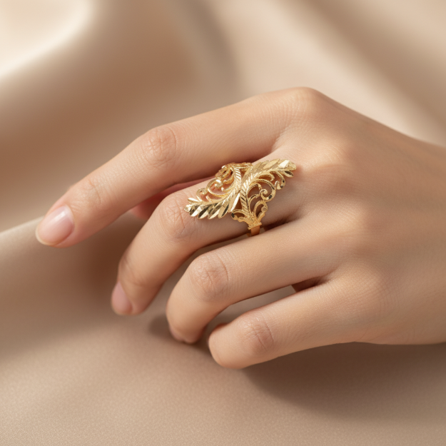 Gold Plated Filigree Ring